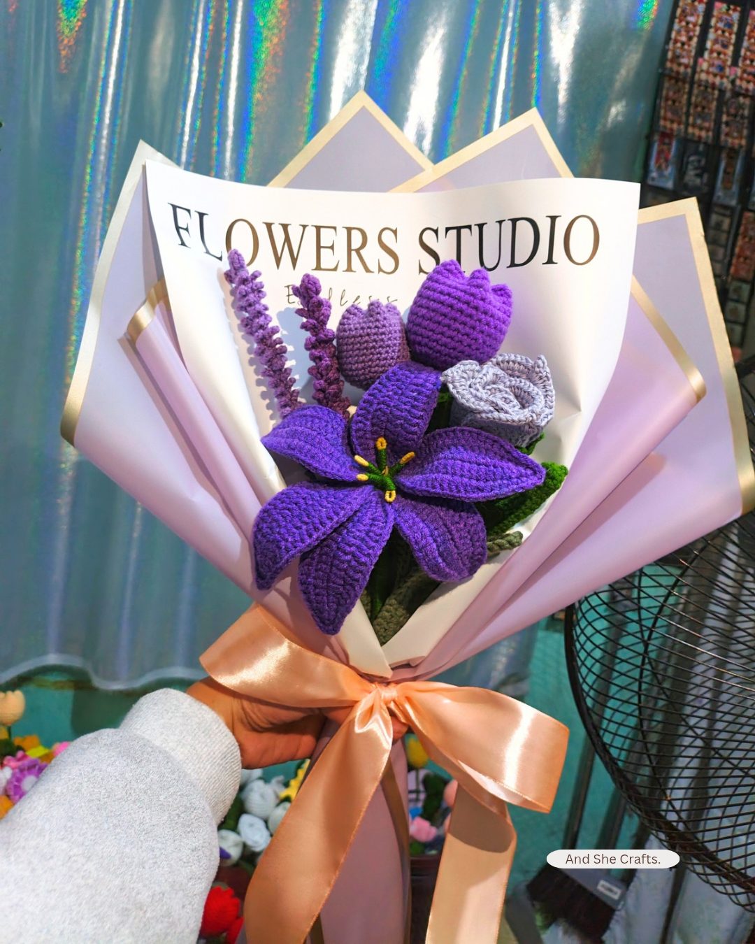 A handmade bouquet crafted by And She Crafts