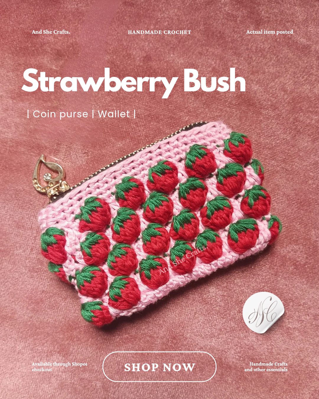 A personalized bag or wallet crafted by And She Crafts