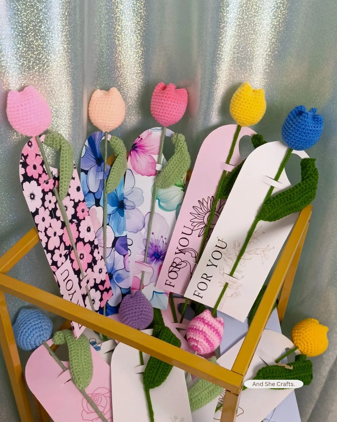 A handmade bouquet crafted by And She Crafts