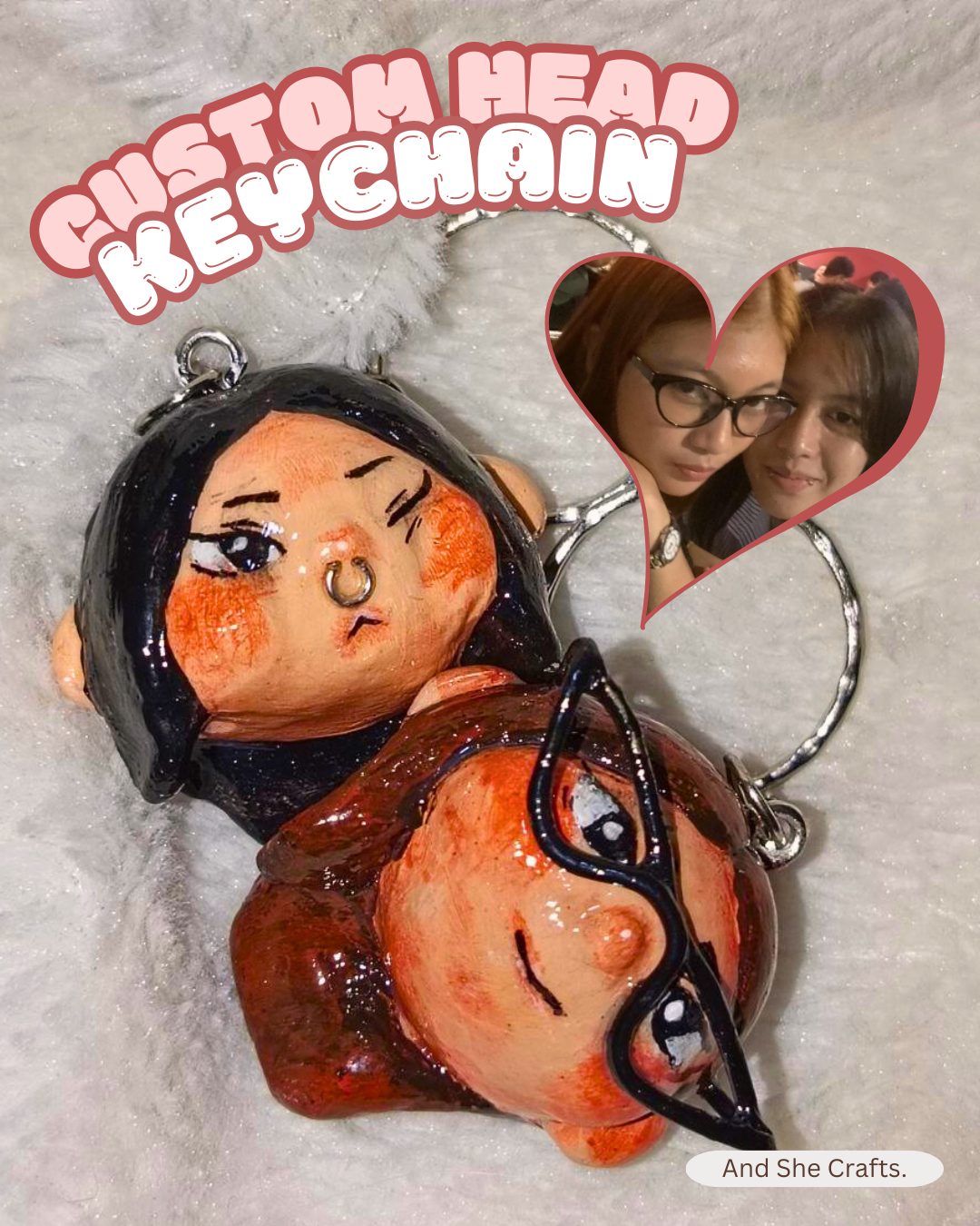 A clay art piece crafted by And She Crafts