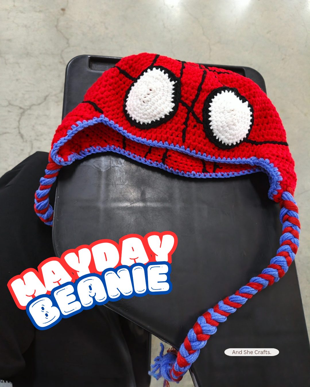 A personalized hat crafted by And She Crafts