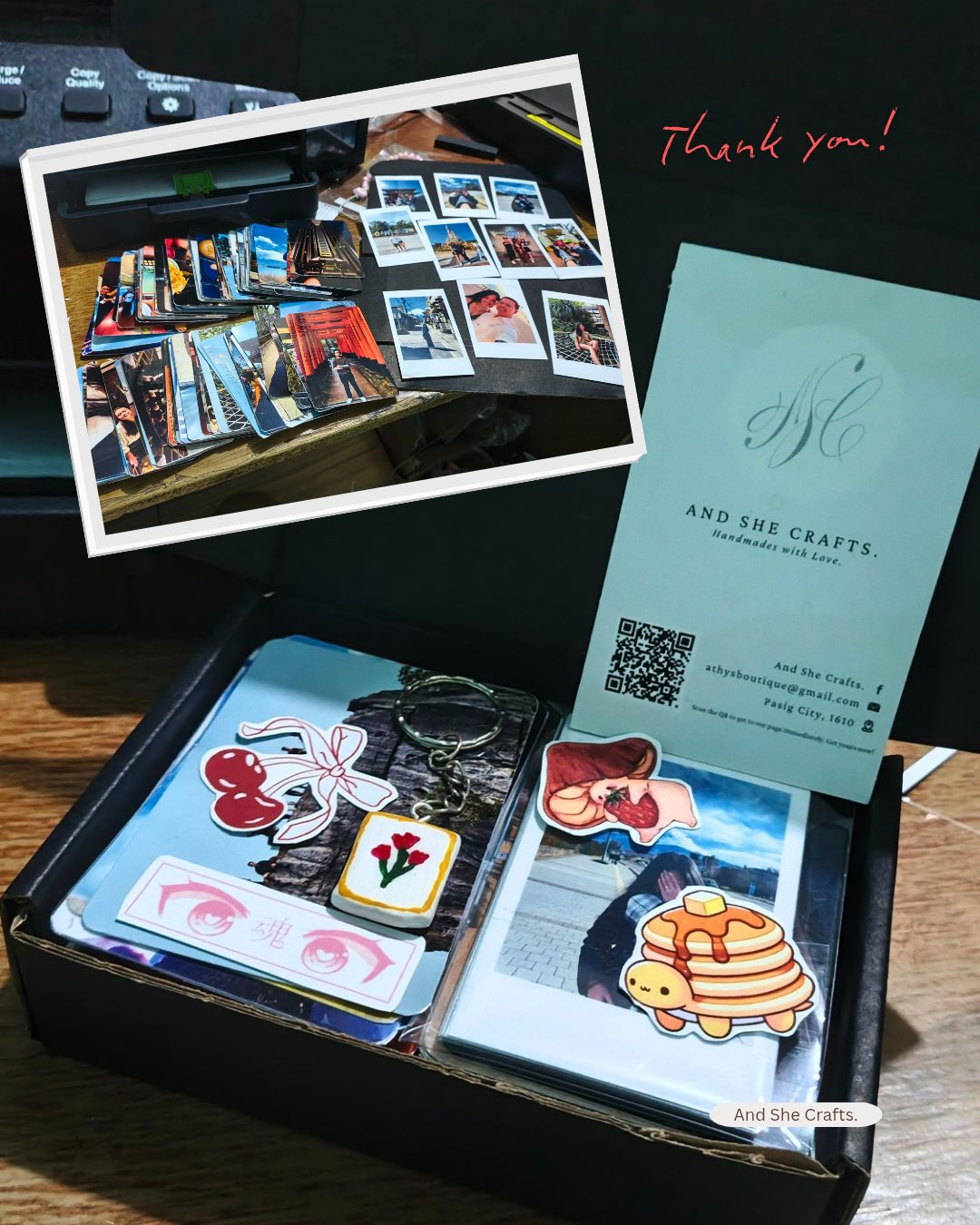 A photocard keepsake crafted by And She Crafts