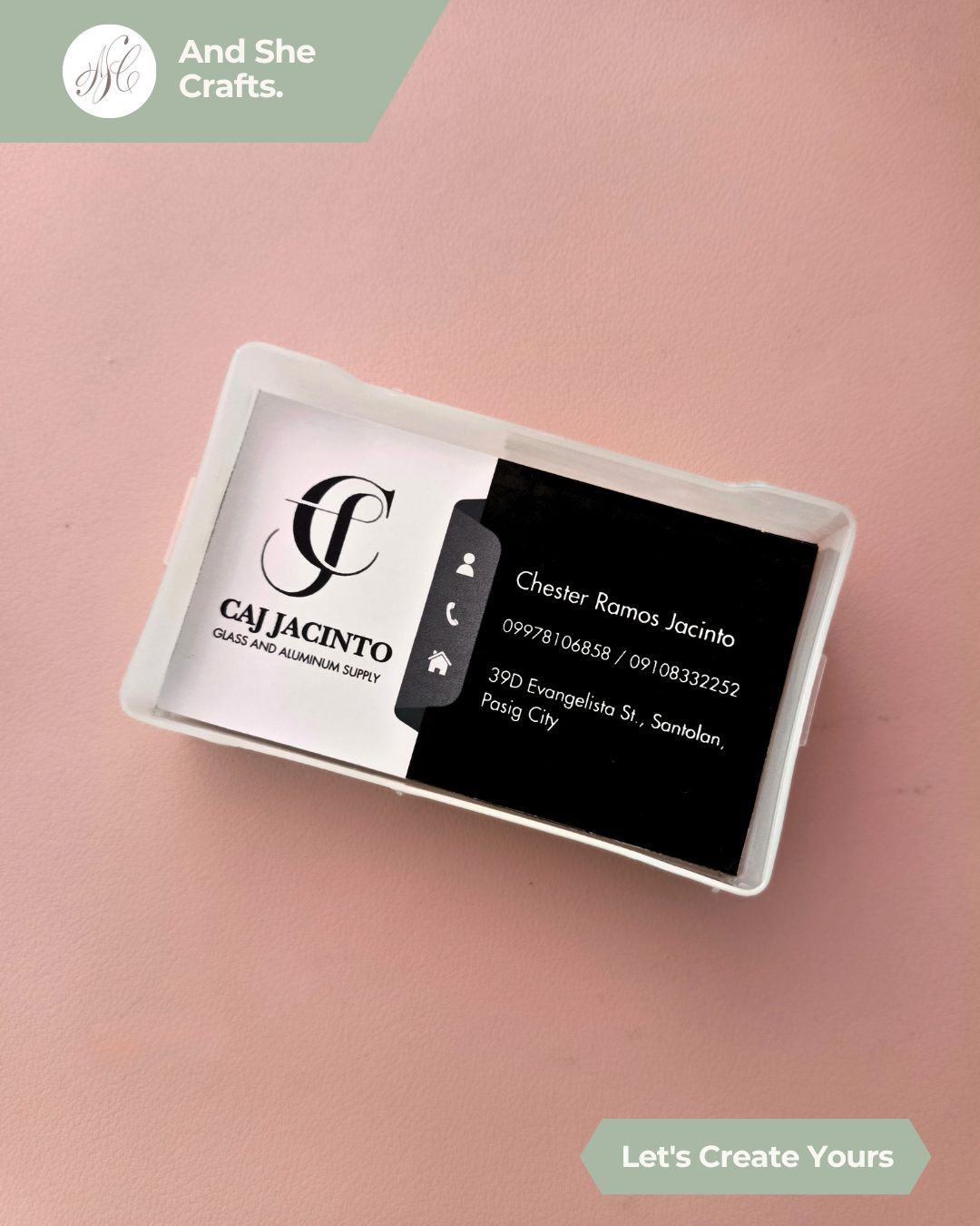 A branding detail crafted by And She Crafts